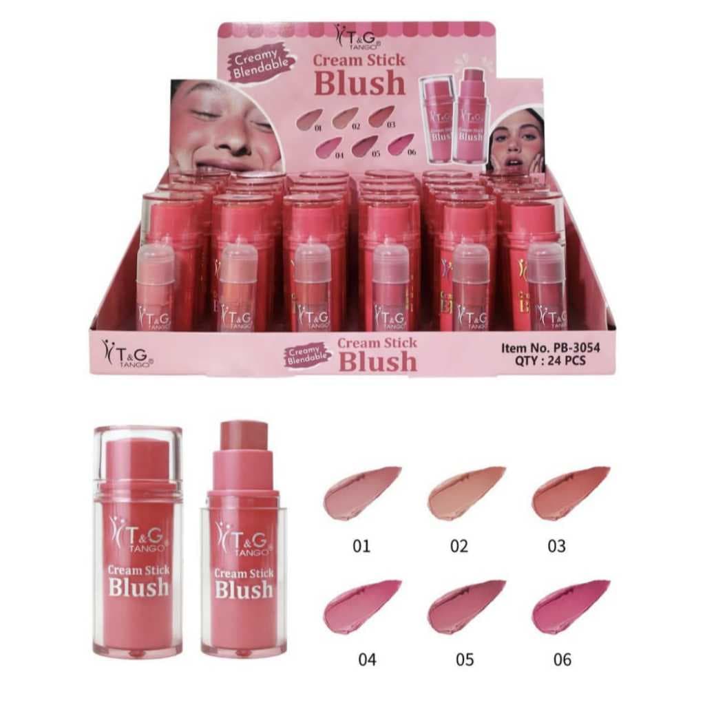Blush Bastão 3 em 1 Bochechas, Boca, E olhos, Natural e Longa Duração,