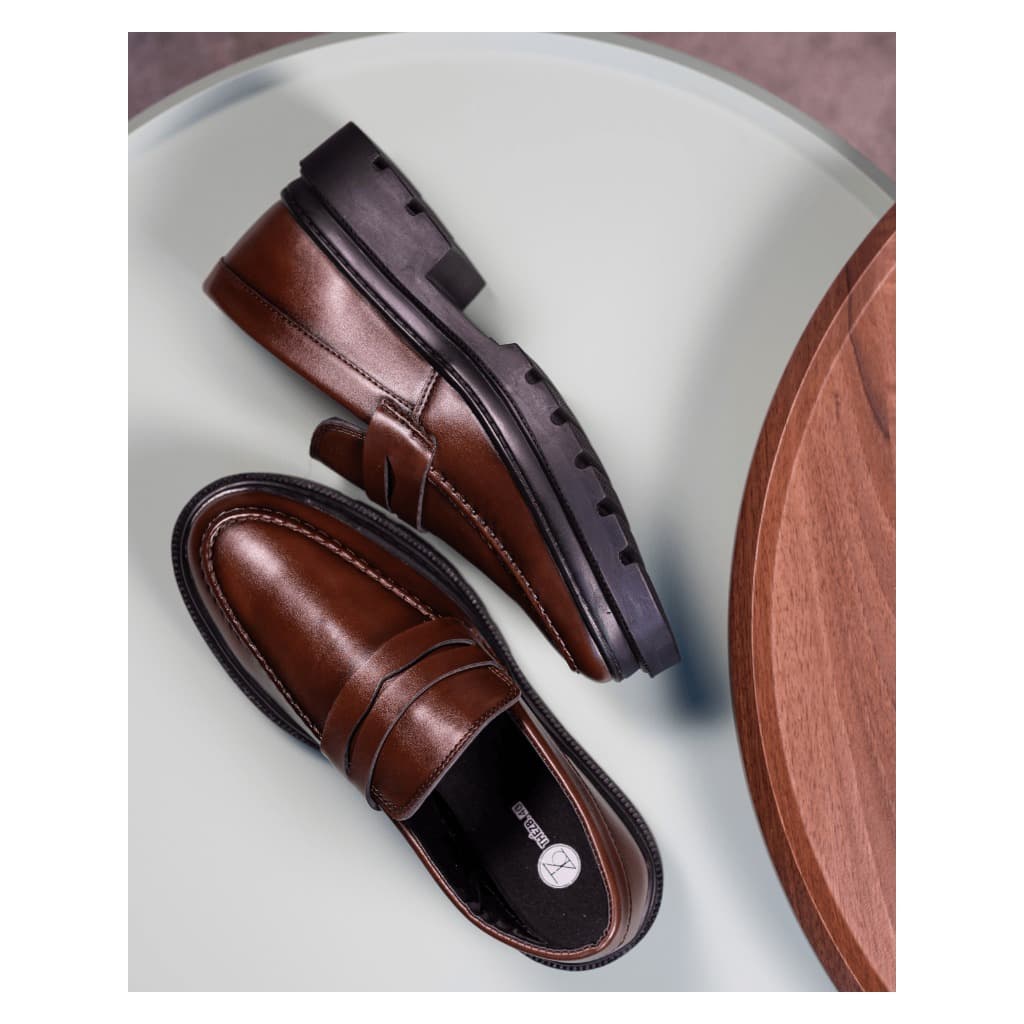 Sapato Social Masculino Casual Mocassim Costurado Piettro Trabalho Eventos Confortável Dia Dia Dia dos Pais