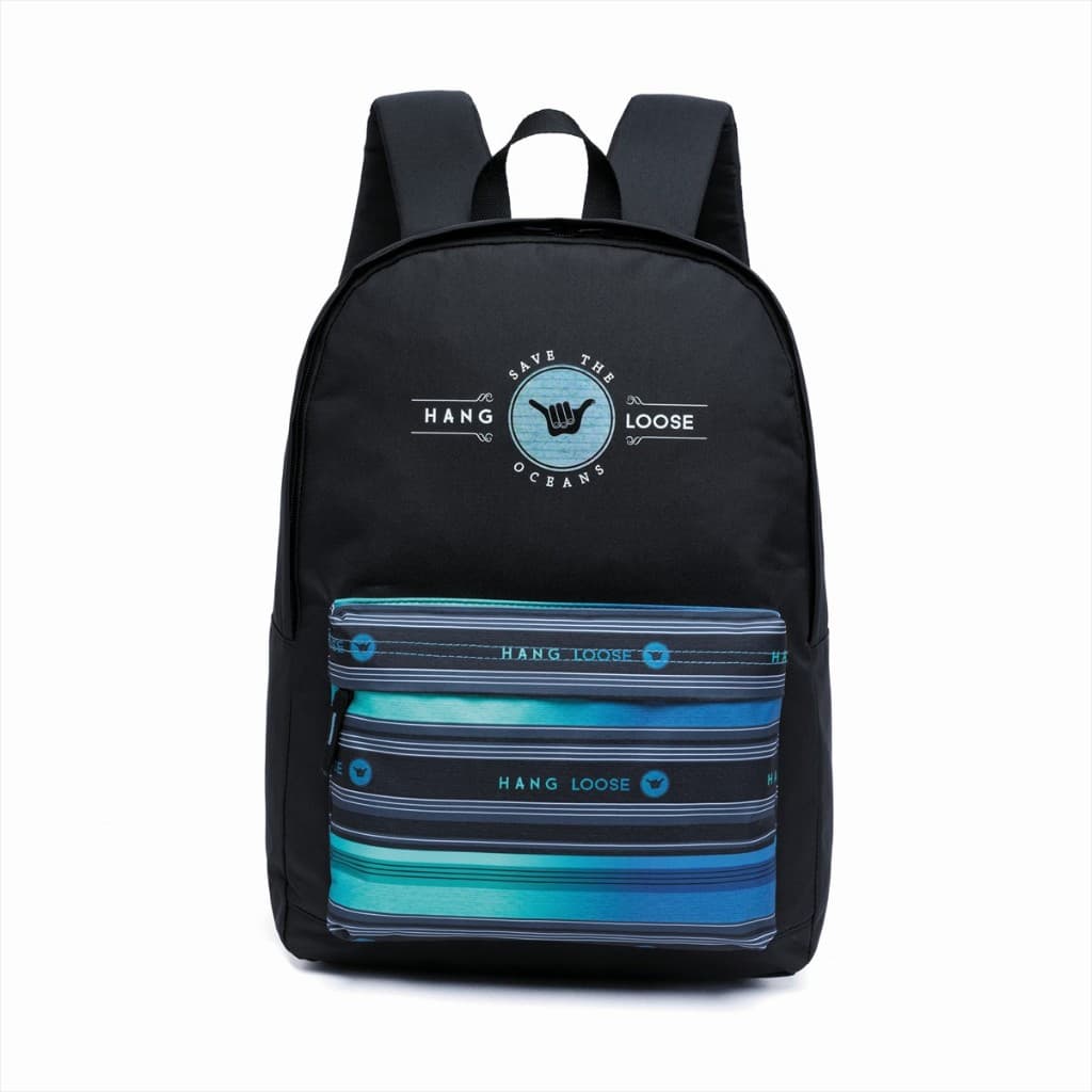Mochila Hang Loose Escolar Masculina Espaçosa Resistente Espaçosa