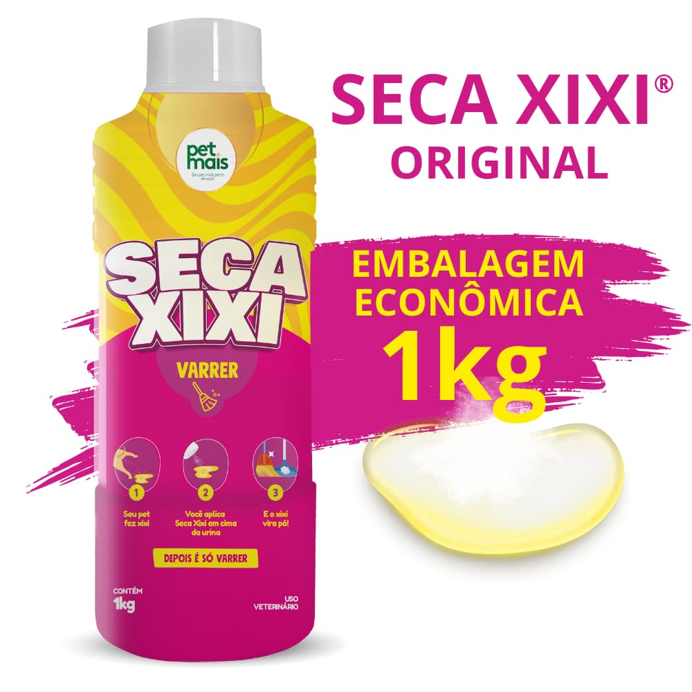 Seca Xixi Higienizador De Urina Pet Cães e Gatos Absorve e Transforma em Pó 1kg - Petmais