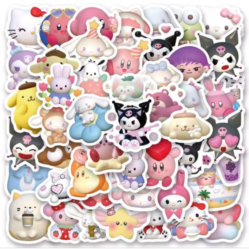 25/50 unidades Adesivos Sanrio Impermeável proteção d'água vinil unidades kawaii sticker hello Kitty garota fofa gatinha