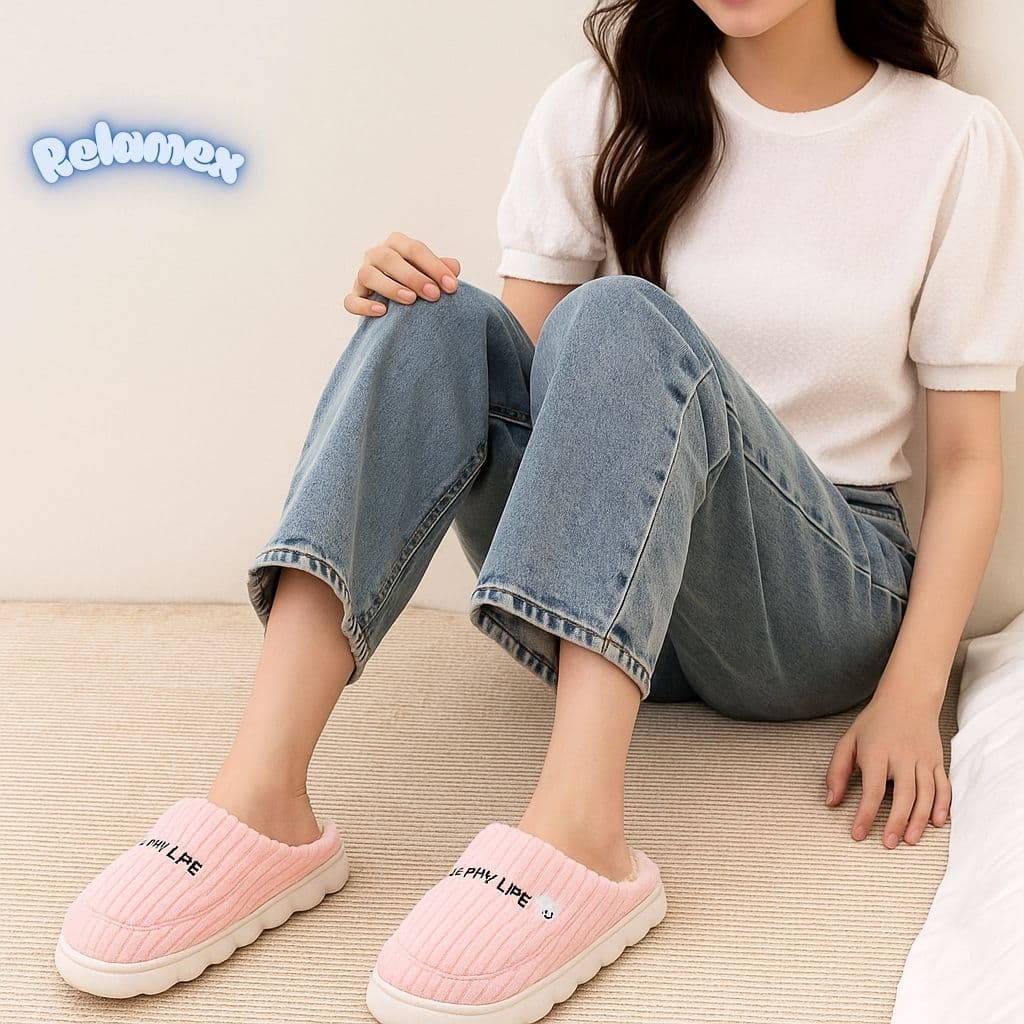 Pantufa Rasteirinha Feminina de Coelho 🐰 | Macia, Fofa e Confortável Cor rosa - PF2