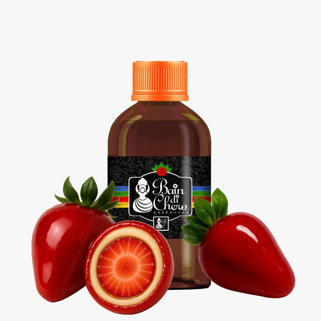 Essência Lipossolúvel Premium Vollmens Morango do Amor Velas e Sabonetes 60g 100g