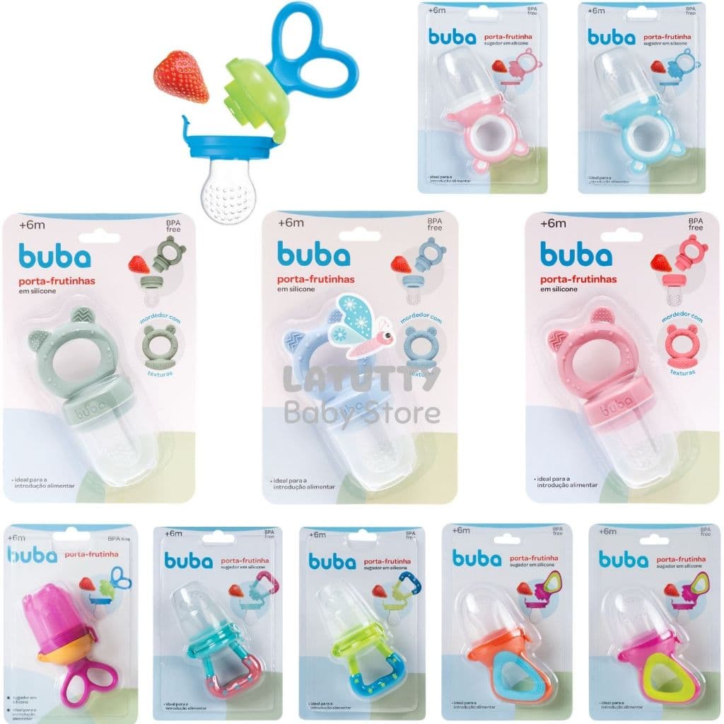 Porta Frutinha para Bebê Buba Mordedor Silicone Brinquedos Bebe Alimentação