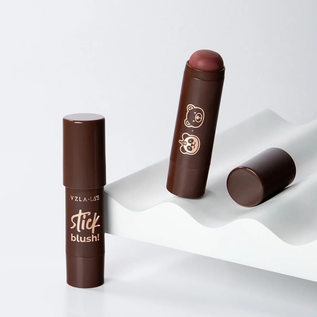 Blush em Bastão Las Stick Red Mocha Cremoso Natural Vizzela Longa Duração