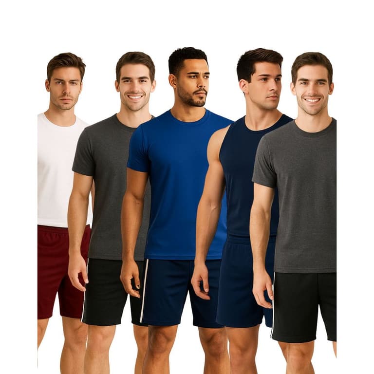 KIT 5 Short Calção Bermuda Masculina (MIXTO) - Futebol Corrida Academia Piscina Praia Casual Lazer