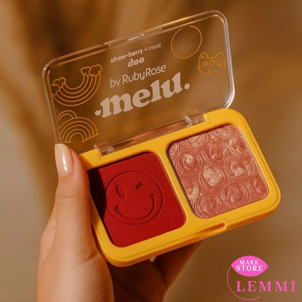 Duo Blush + Iluminador Melu Ruby Rose