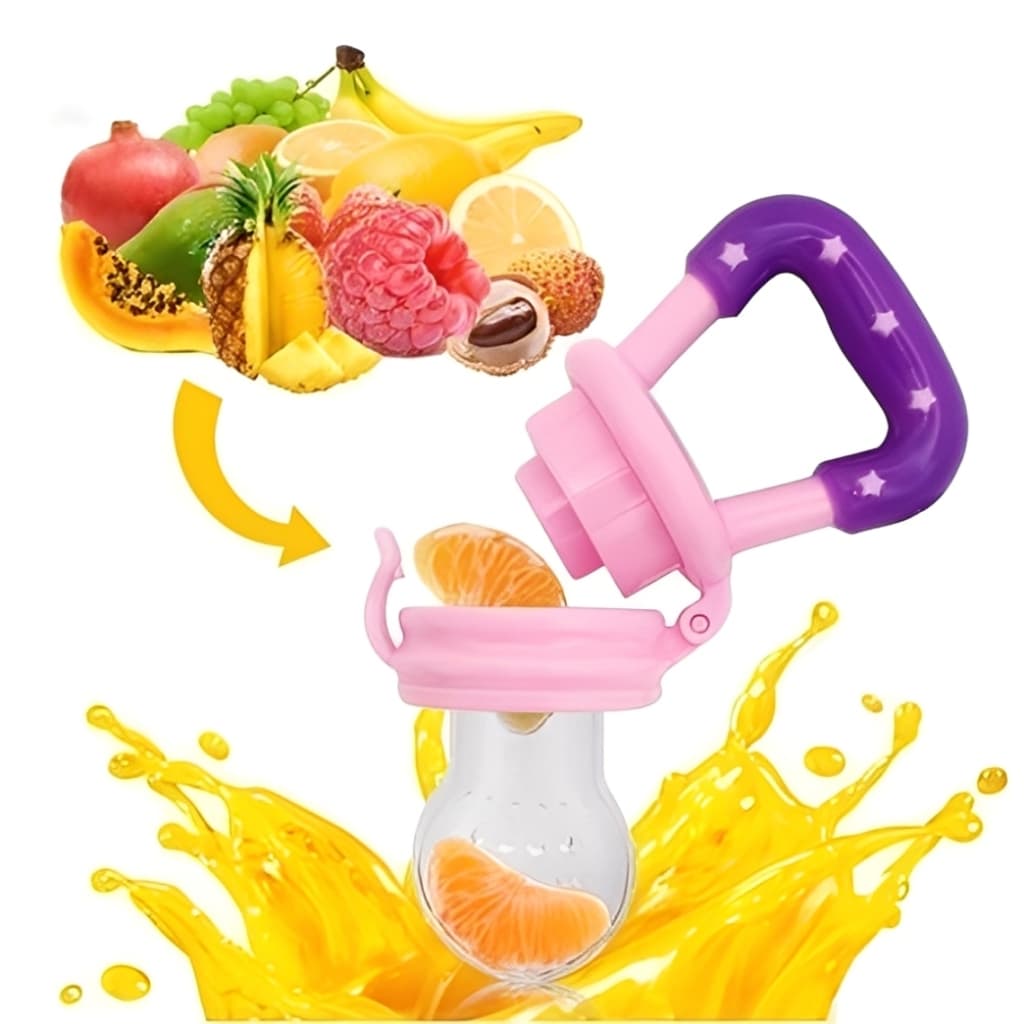 Chupeta Para Frutas Iniciação Alimentar Para Bebês Rosa ou Azul