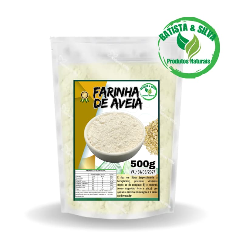 FARINHA DE AVEIA 500g - ( Rico em vitaminas do complexo B )