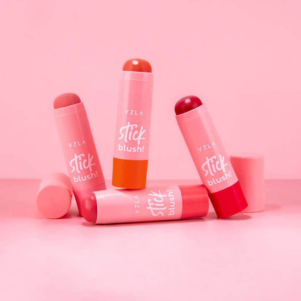 Blush Em Bastão Stick Cremoso Efeito Tint Vegano Original Vizzela