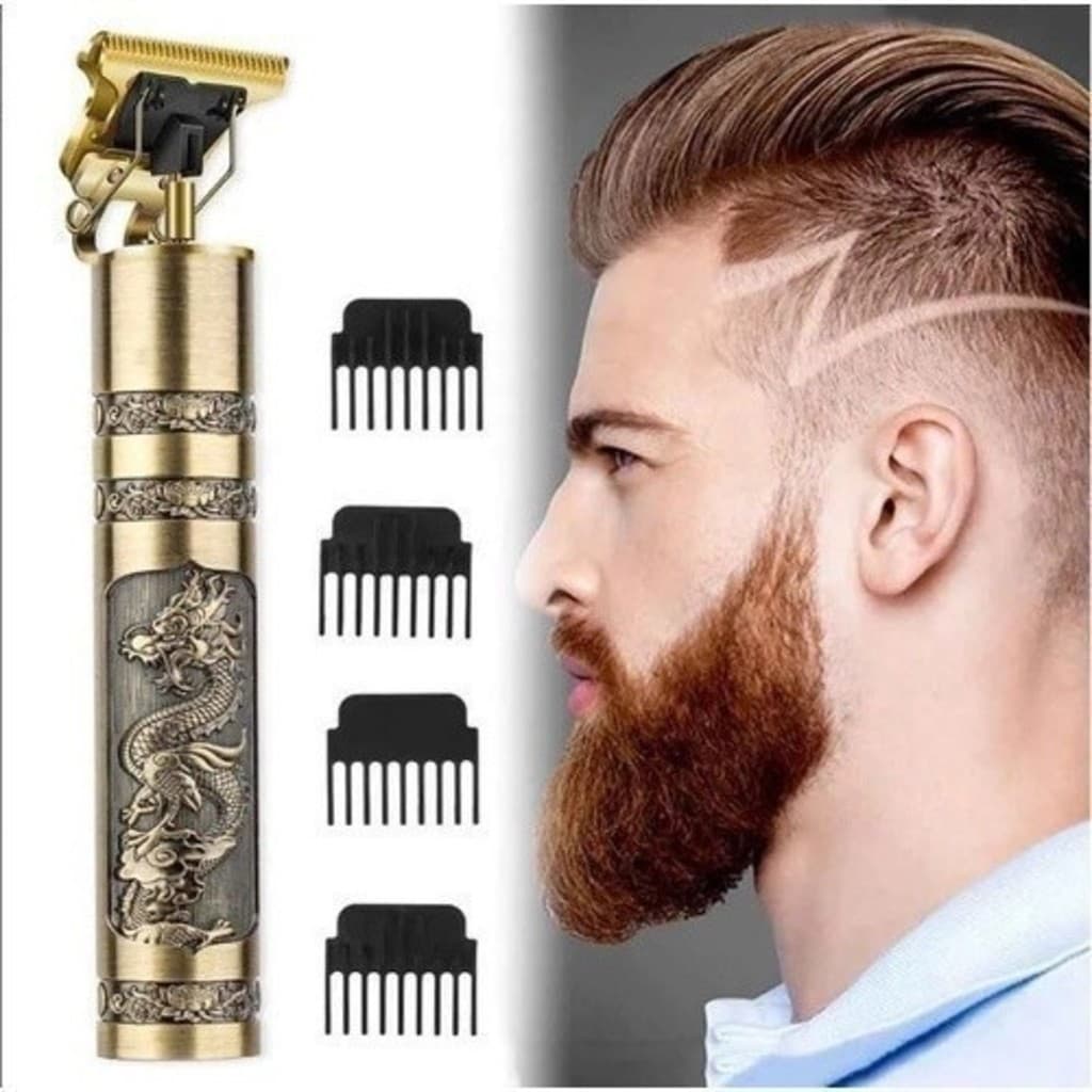 Máquina De Cortar Cabelo Para Barba Masculina Designer Elétrico Profissional Premium