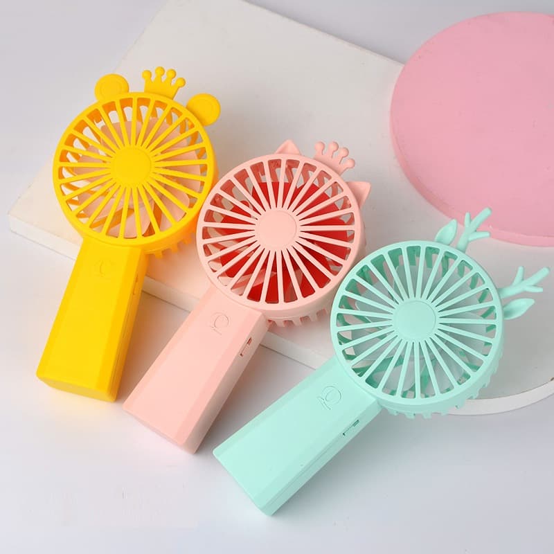 Mini ventilador de mão Com Orelhas portátil vento forte recarregável