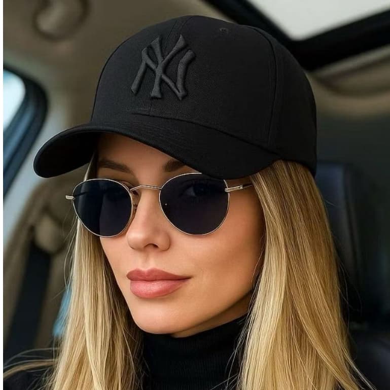 Boné Feminino Ny Bordado Aba Curva Blogueira Unissex Aba Curva Treino Academia Fit 2026