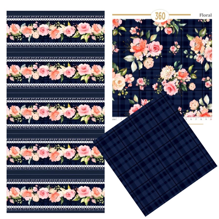 Tricoline Digital- BARRADO VINTAGE GARDEN REF 352\358