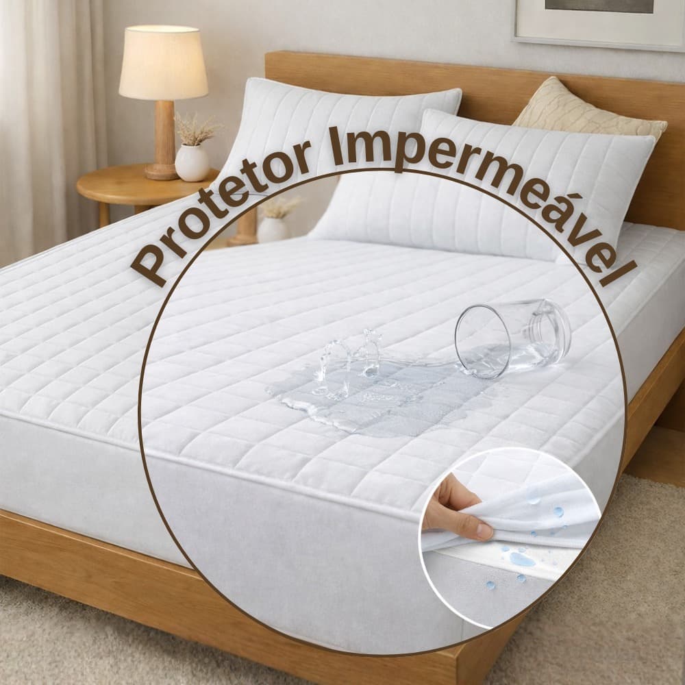 Protetor Para Colchão 100% Impermeavel com Elastico em Toda Volta