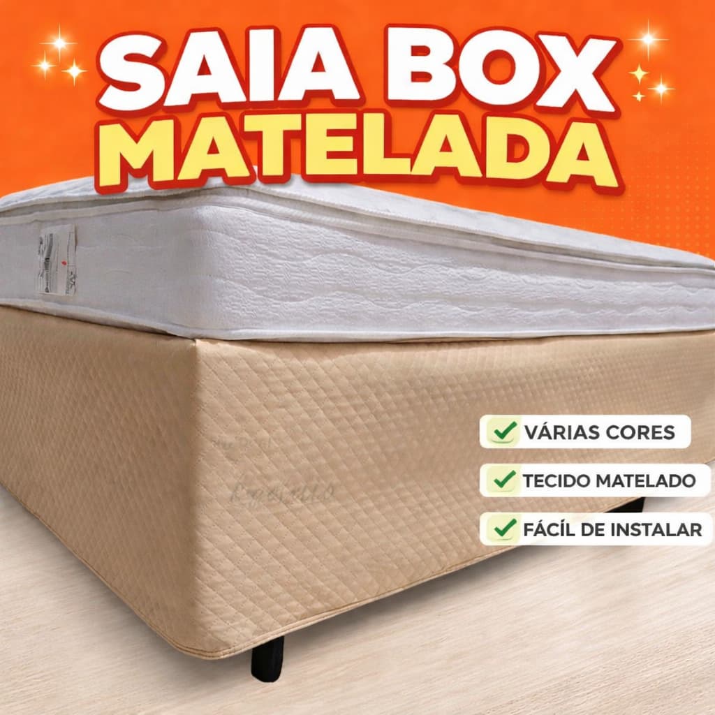 Saia Para Cama Box Matelada Microfibra - Todos Os Tamanhos
