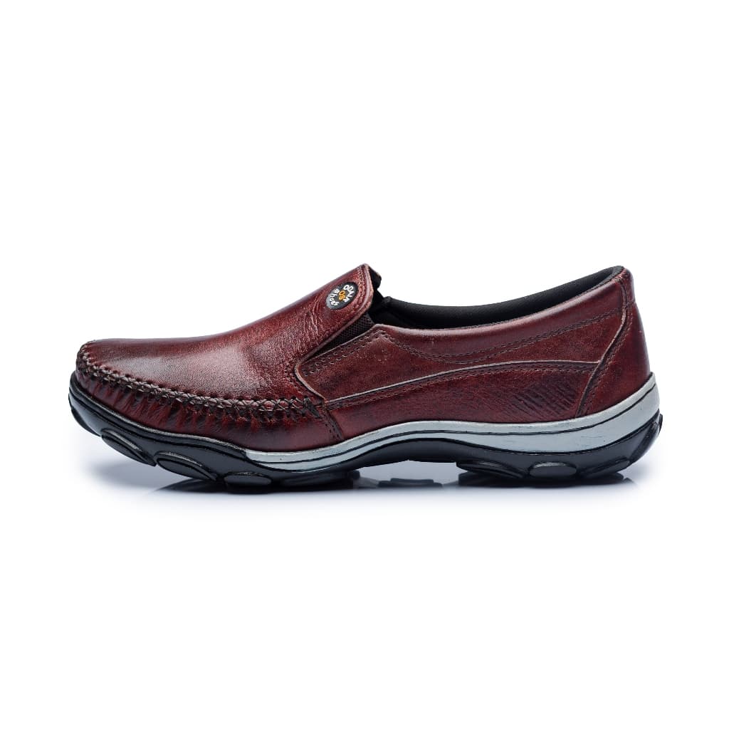 Mocassim Masculino com Solado Antiderrapante em Couro Legítimo + tabela de medidas