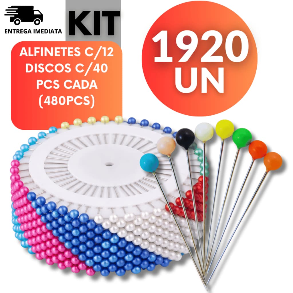Conjunto de Alfinetes e Agulhas para Conserto de Roupas Medições Colorido