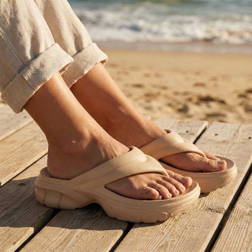 Chinelo Plataforma Feminino EVA Confortável | Sola Estruturada para Uso Diário