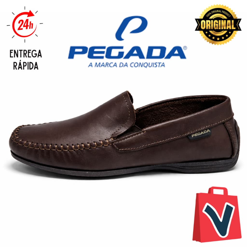 Mocassim Masculino em Couro Pegada 140773