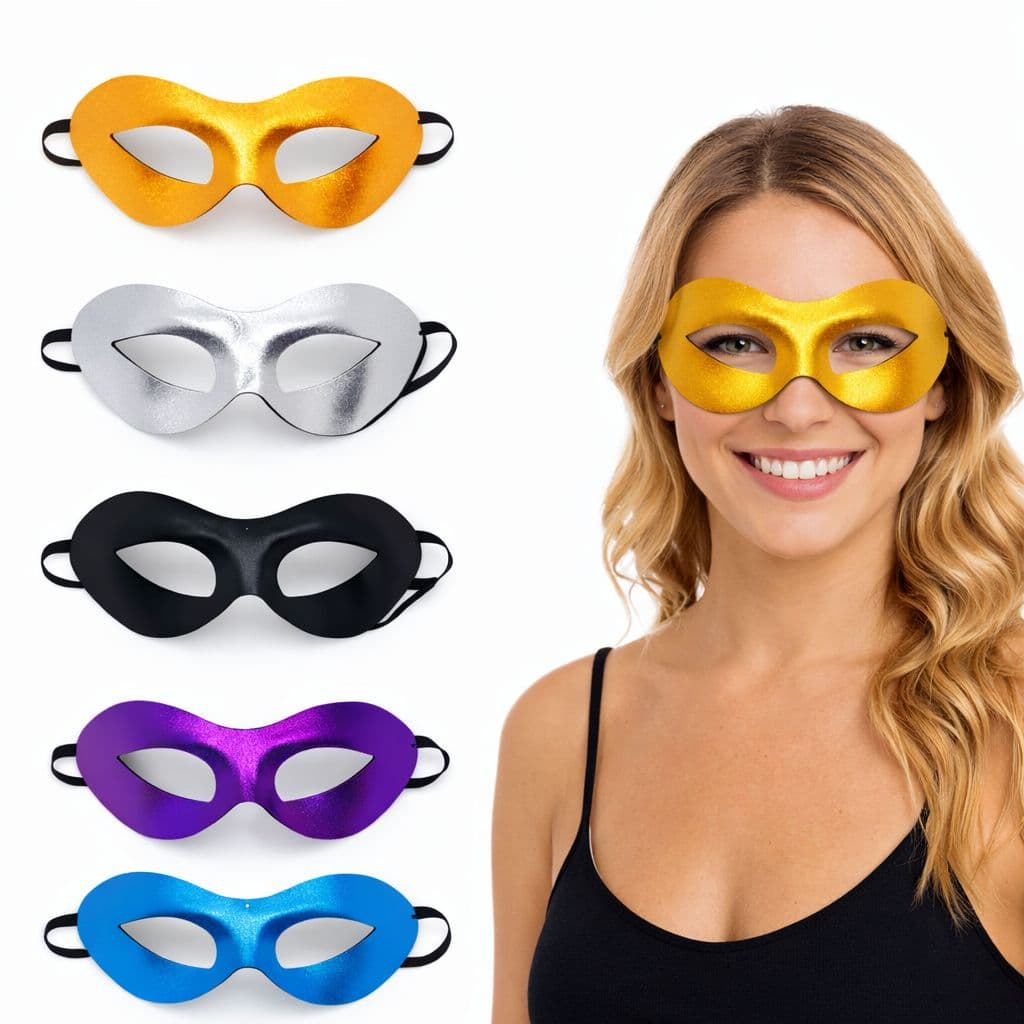 Kit 5~15 Máscaras Veneziana Lisa Luxo Baile Para Festa Carnaval Fantasia Bloco Verão