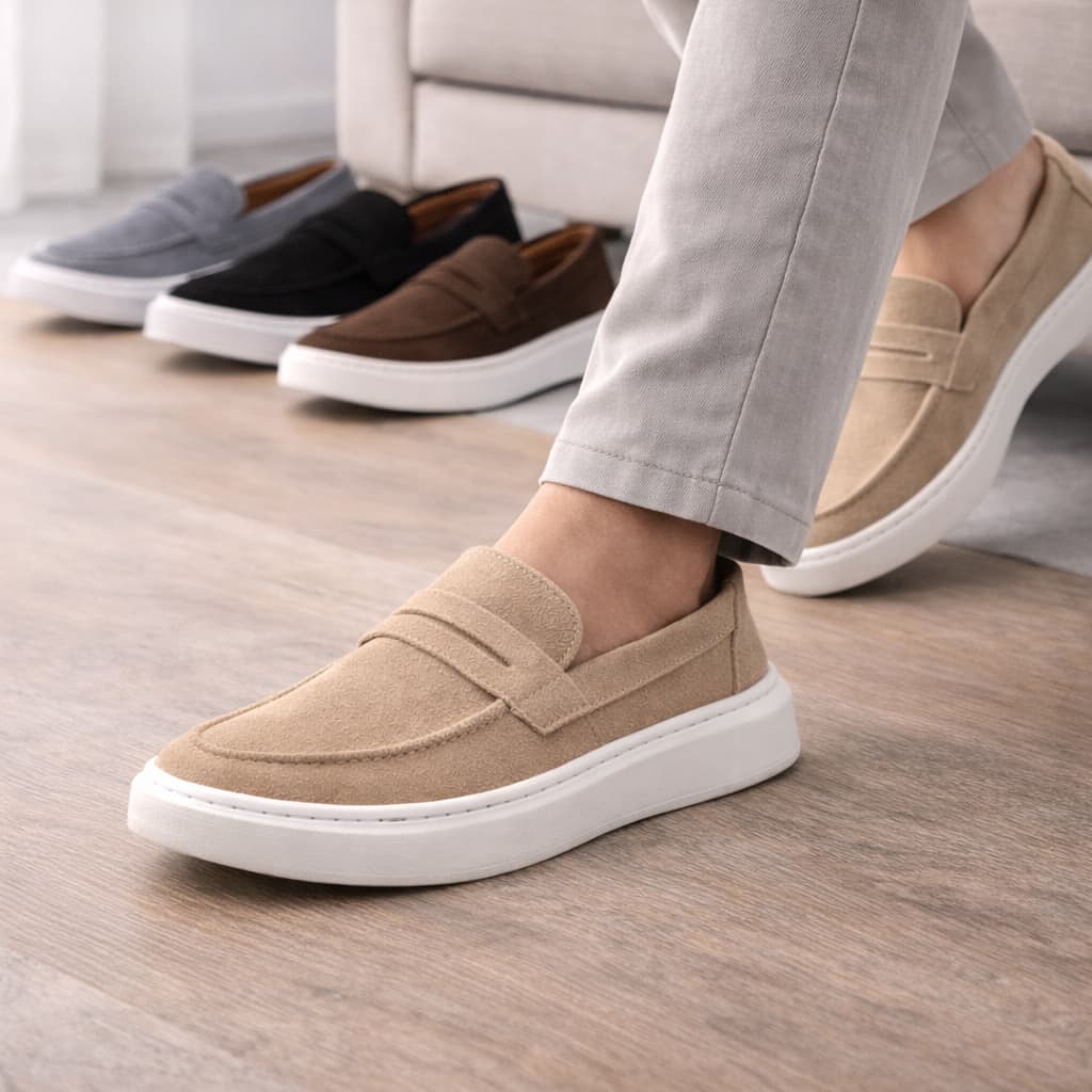 Sapato Oxford Masculino Loafer Mocassim Broge Premium Costurado Calçado Mocassim Para Homem