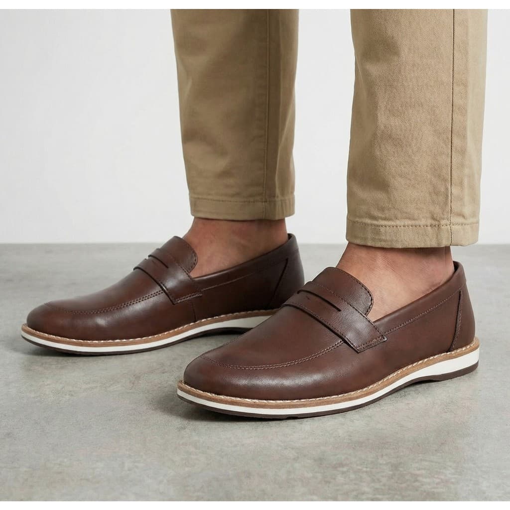 Sapato Mocassim Casual Masculino Loafer Confortável Social Sapatênis Couro Oxford Presente Dia Pais