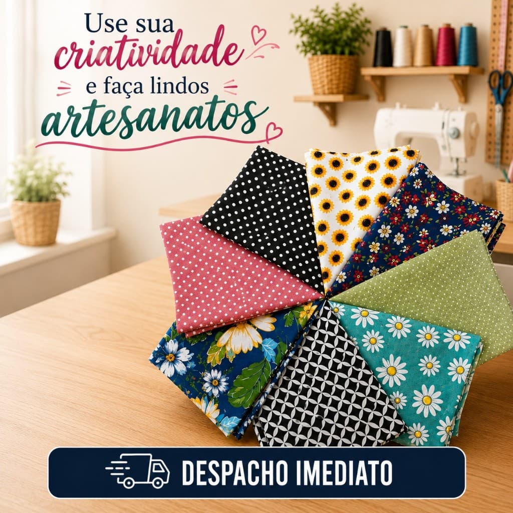 🌟 Kit Tricoline Estampado|100% Poliéster| Lindas estampas para Artesanato em geral-Envio Imediato 🎨