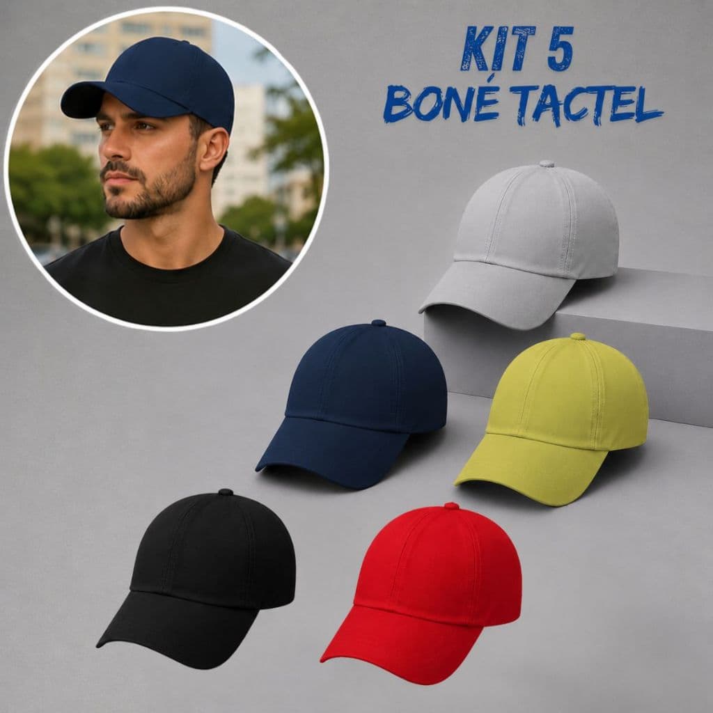 Kit 5 Bonés Microfibra Liso Unissex Resina Aba Curva Snapback Regulável