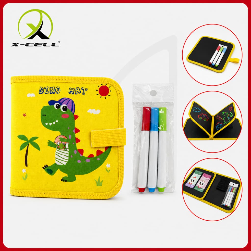 Livro Mágico de Colorir com Água Reutilizável Infantil com 3 Canetas