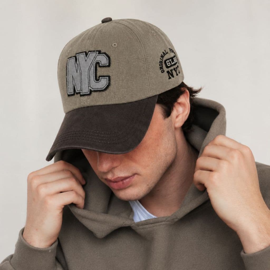 Boné Aba Curva Dad Hat NYC Estilo Vintage Masculino Feminino Ajustável