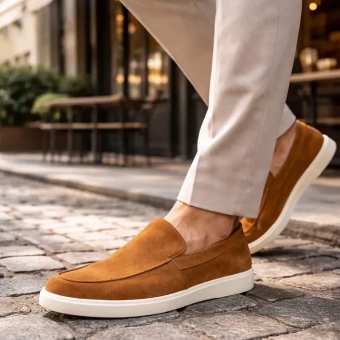 Sapato Masculino Elegante Loafer Esporte Fino Social Em Couro Legítimo Caribe