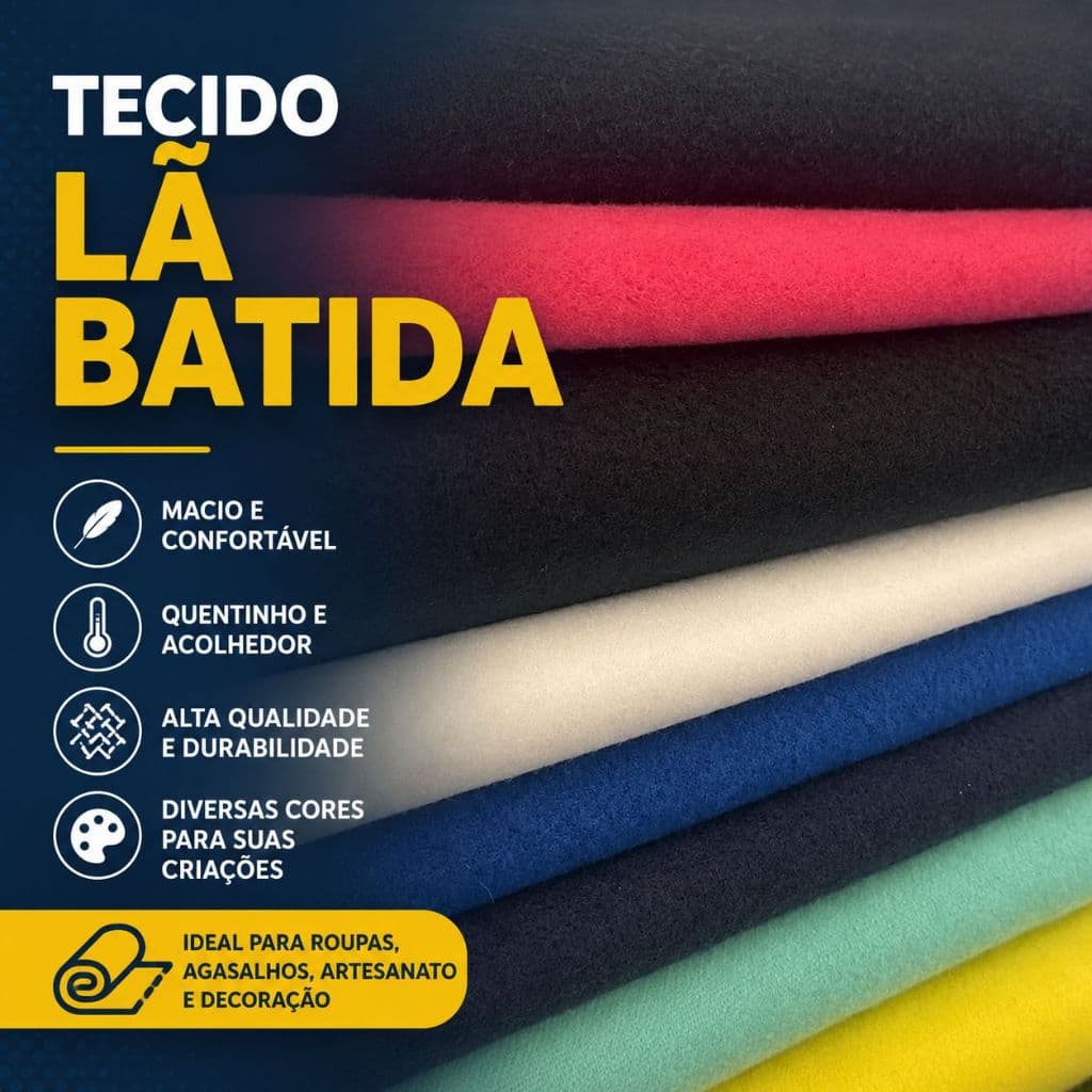Metros de tecido Lã Batida Por  1,50m GRAMATURA: 360g/m²