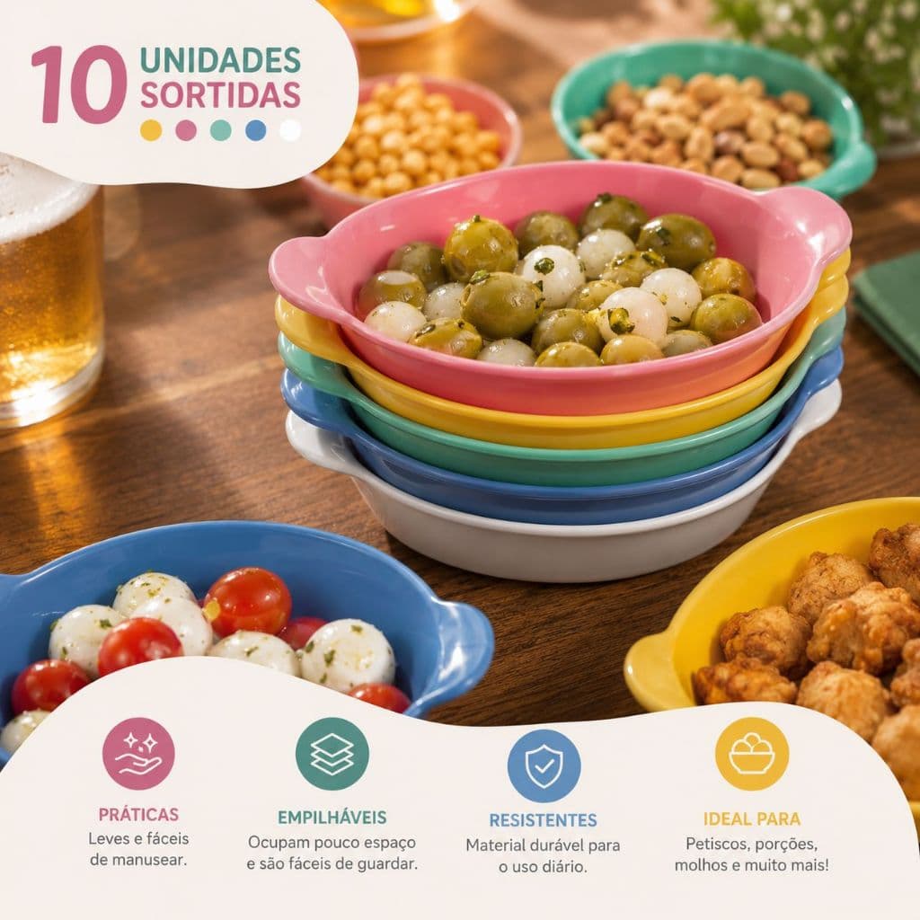 Kit 10 Petisqueiras Barquinha Canoa Petiscos Churrasco Festa Frios Para Servir Amendoim Caldo