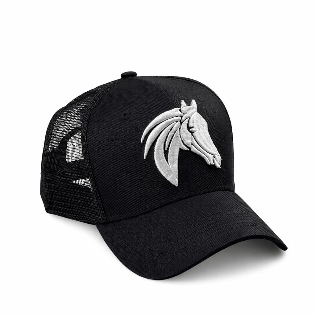 Boné Cavalo Quarto de Milha Aba Curva Masculino Bordado 3D