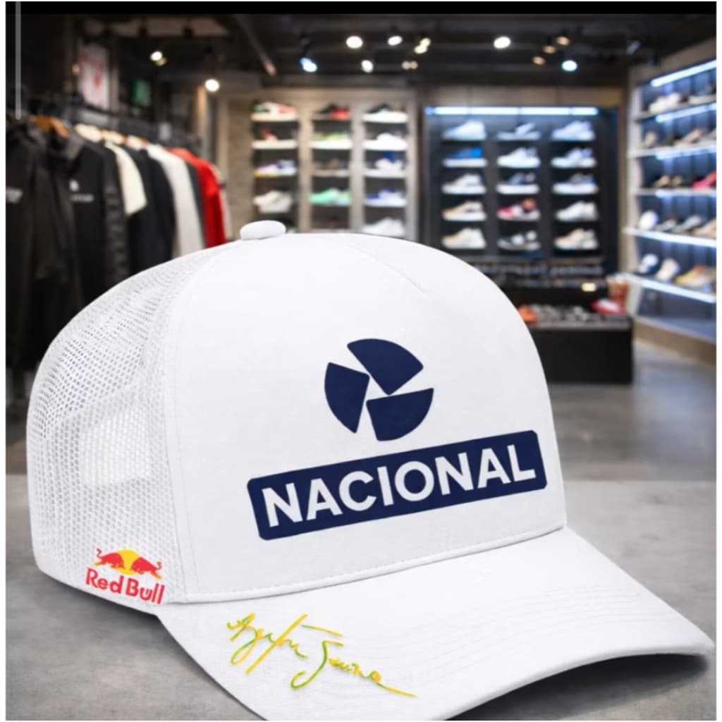 Boné Aba Curva Ajustável Nacional Ayrton Senna retrô F1 linha Premium Lançamento Promoção