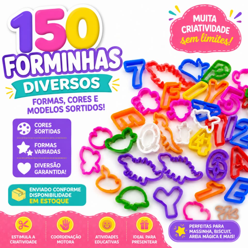 150 FORMINHA DE MODELAR MODELOS DIVERSOS: