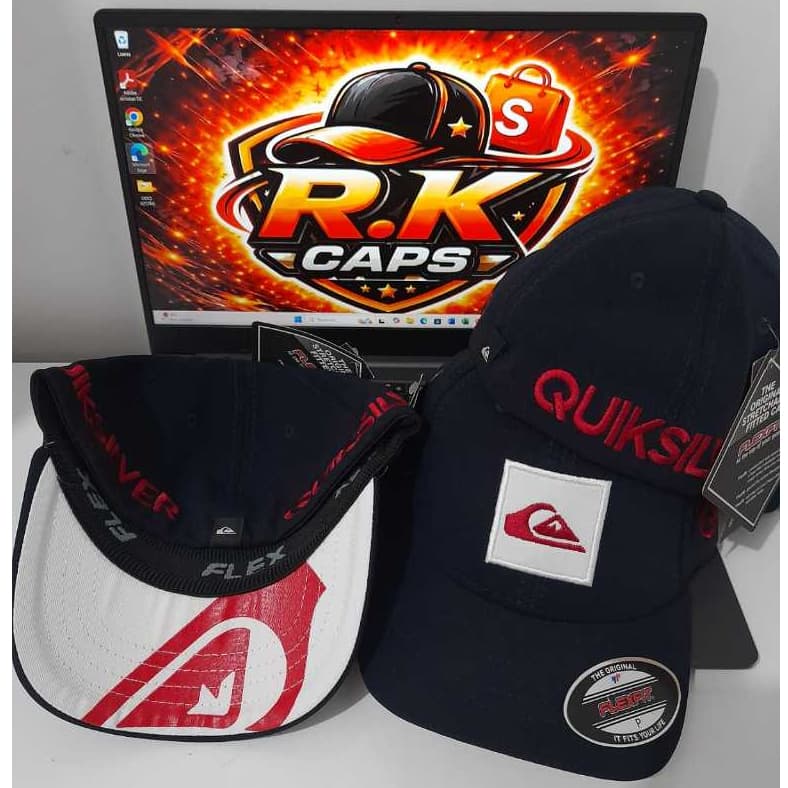 Boné QuikSilver Flex Fit Aba Curva Tamanho M