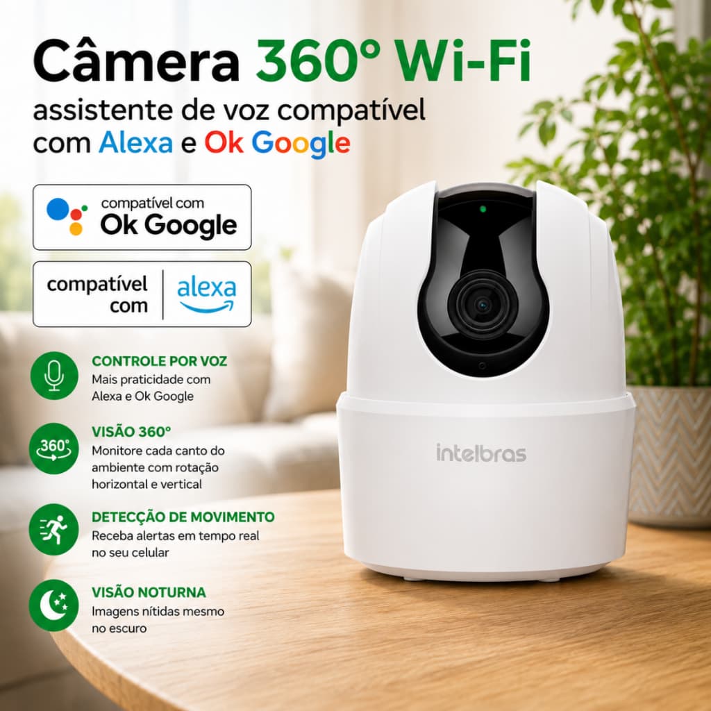 Câmera 360° Wi-Fi Intelbras IM360 3MP