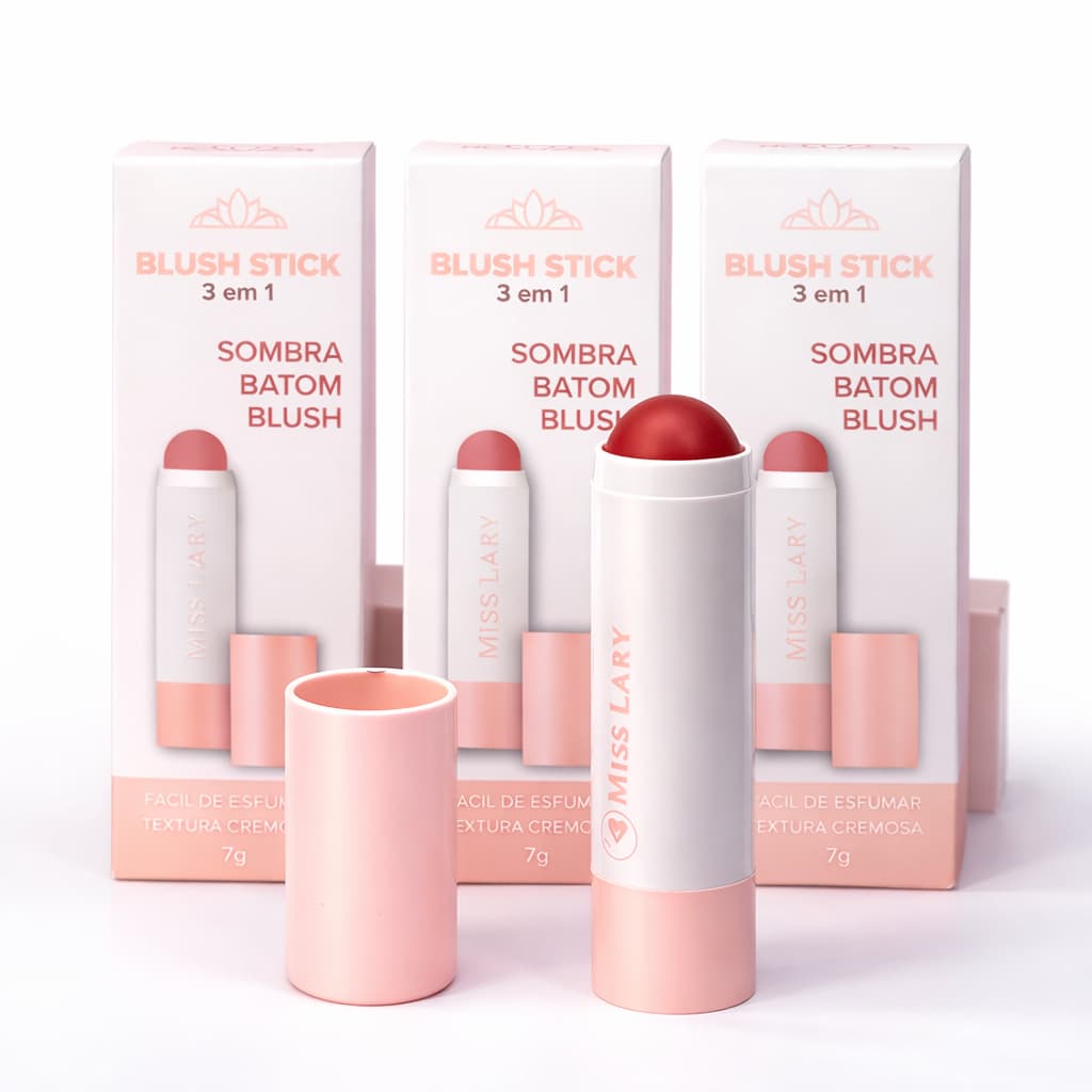 BLUSH STICK MISS LARY 3 EM 1 Multifuncional Sombra + Batom + Blush