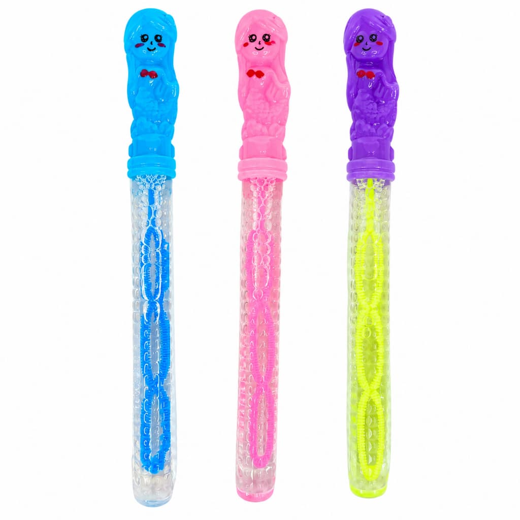 Brinquedo Espada Bastão Bolha De Sabão Infantil Menino Menina Lança Bolhas 25cm Pequeno Sereia Unicórnio
