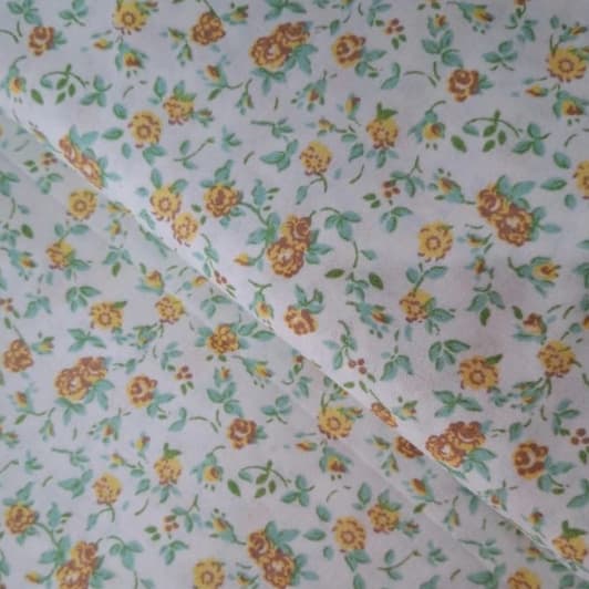 TECIDO TRICOLINE FLORAL AZUL  *100% ALGODÃO* (VENDA A PARTIR 25 CM X 1,45 MT LARGURA).