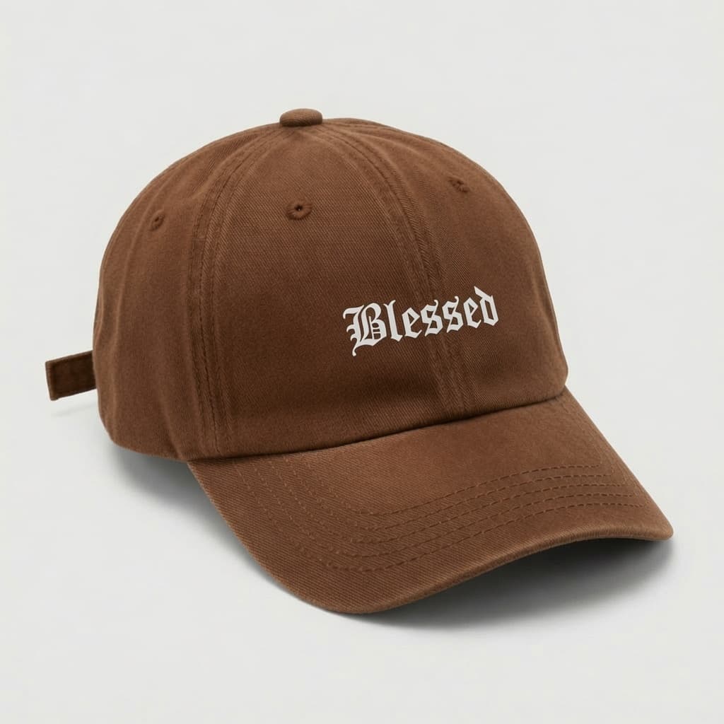 Bonés Blessed Aba Curva | Branco Preto Bege Vermelho Marrom | Estilo Gótico