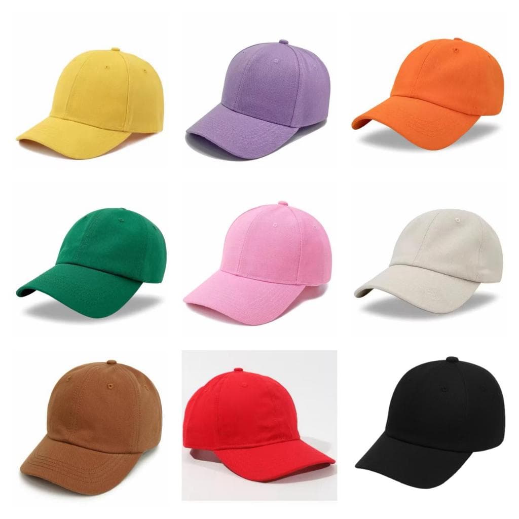 Boné Infantil Liso Aba Curva Unissex Masculino Feminino Básico Casual Liso Com Ajuste