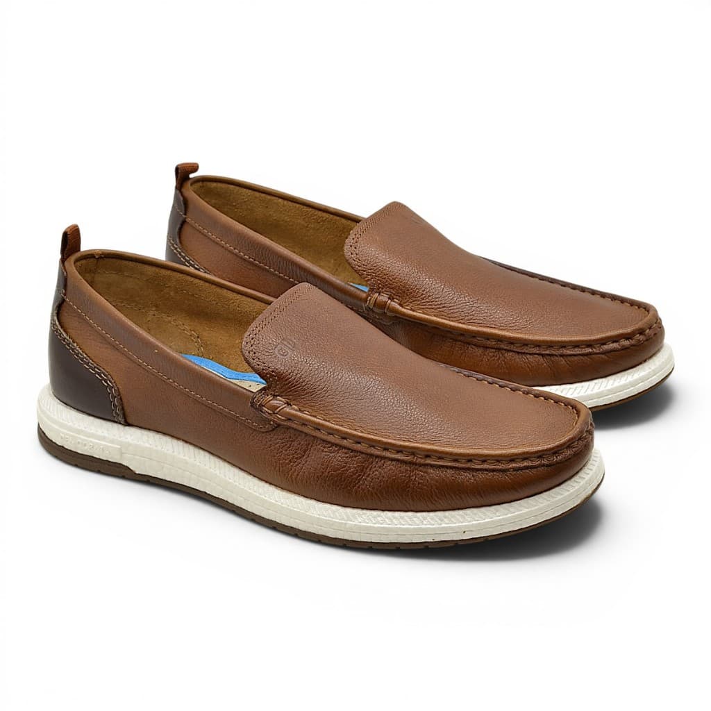 Mocassim Democrata Easy Flop Pulse Couro Masculino Original