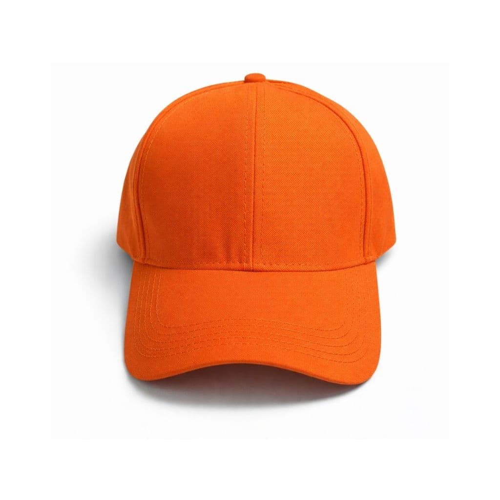 Boné Unissex Laranja Aba Curva Ajustável Premium Streetwear Para o Dia a Dia