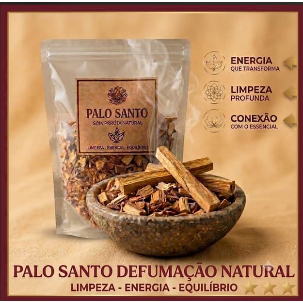 INCENSO  PALO SANTO PERUANO TRITURADO PARA DEFUMAÇÃO  PALO  LEGÍTIMO  COM INSTRUÇÃO DE USO 80G /160G