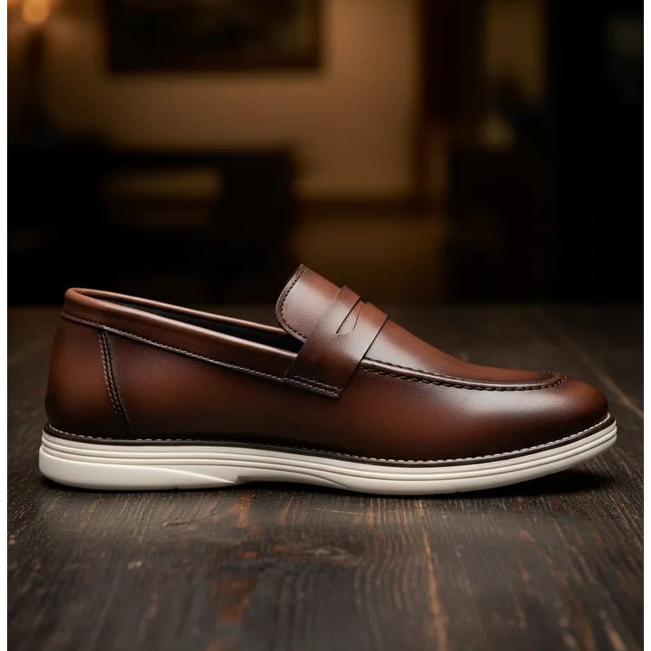 Sapato Masculino Social Esporte Fino Estiloso Em Couro Eco Palmilha Gel Lançamento
