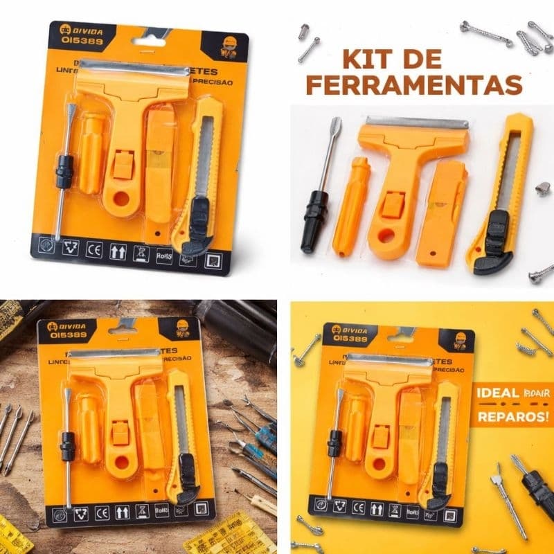 Raspador Multiuso com Lâmina Substituível e Estilete Profissional