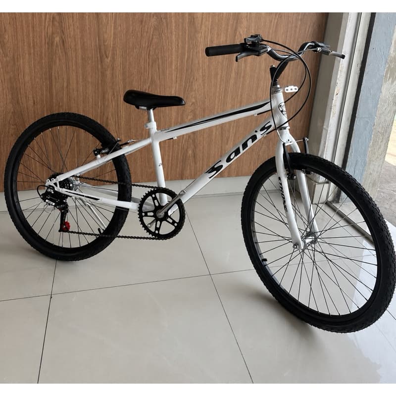 Bicicleta Infantil Aro 24 Feminina & Masculina Freio V-Brake Diversas Cores Com e Sem Marchas + Cartela de Adesivo